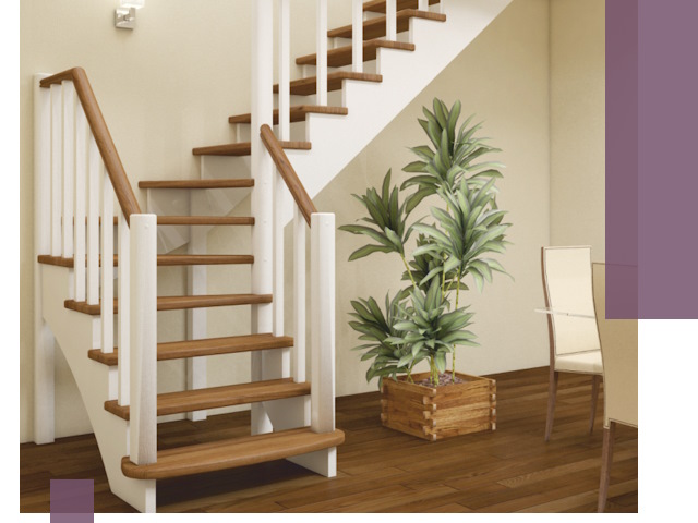 Г-образные лестницы под ключ в Рассказове — изготовление и монтаж