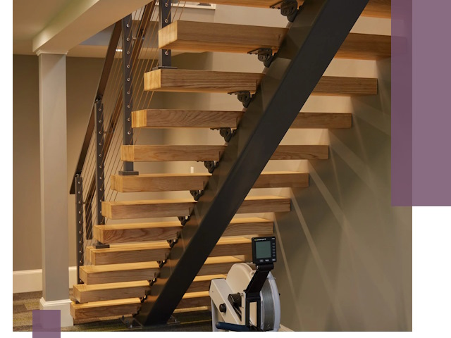 Лестницы на монокосоурах под ключ в Рассказове - изготовление и монтаж