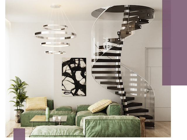 Лестницы для двухуровневой квартиры в Рассказове — изготовление и монтаж