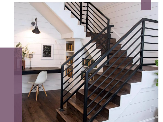 Перила для лестницы в доме в Рассказове от 7406 руб. — ПРОЛЁТ-Рсз