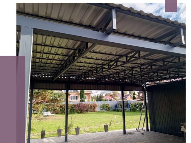 Монтаж навесов в Рассказове от 7355 руб. — установка навеса | ПРОЛЁТ-Рсз