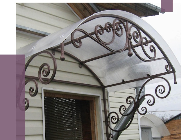 Изготовление козырьков в Рассказове от 7355 руб. — заказать | ПРОЛЁТ-Рсз