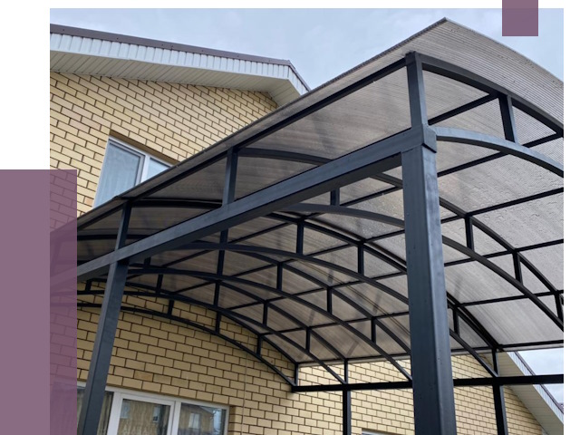 Монтаж козырьков в Рассказове от 11492 руб. | ПРОЛЁТ-Рсз