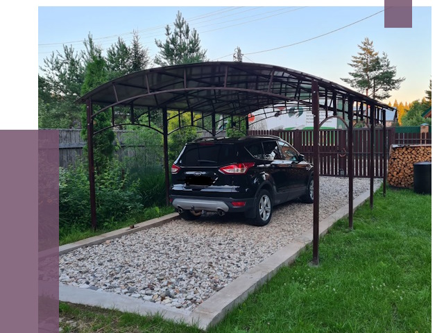 Навесы для автомобиля в Рассказове от 13126 руб.  | ПРОЛЁТ-Рсз