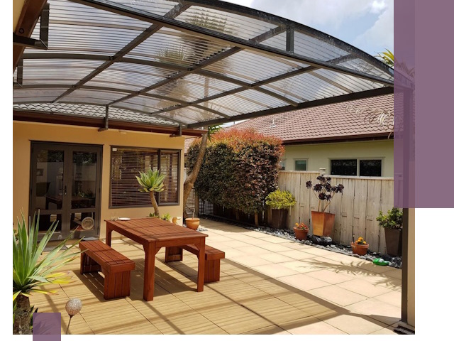 Навесы во двор под ключ в Рассказове — изготовление и монтаж