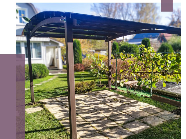 Навесы для дачи в Рассказове от 12718 руб. под ключ — ПРОЛЁТ-Рсз