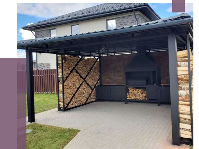 Навесы для барбекю в Рассказове от 12718 руб. под ключ | ПРОЛЁТ-Рсз