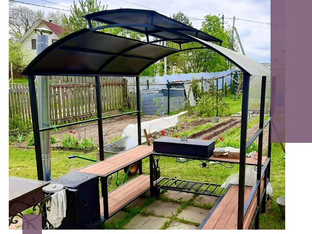 Навесы для барбекю в Рассказове: изготовление, монтаж и демонтаж