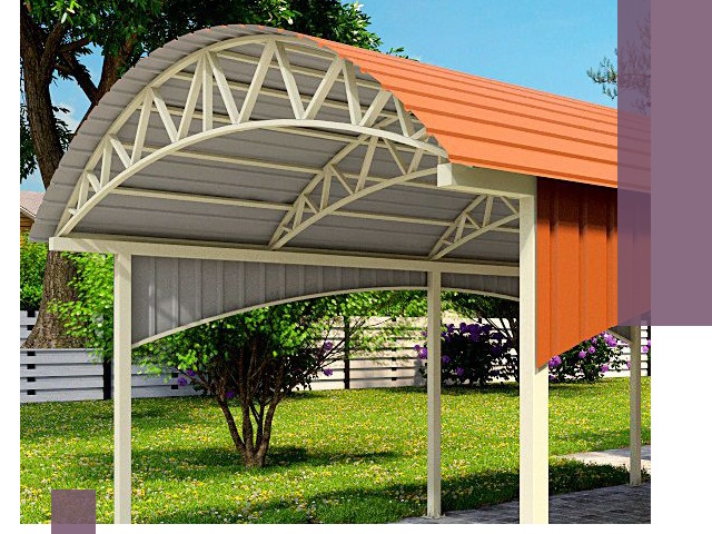 Навесы из профнастила под ключ в Рассказове — установка и монтаж