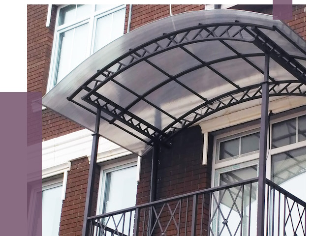 Козырьки над балконом в Рассказове от 8632 руб.  | ПРОЛЁТ-Рсз