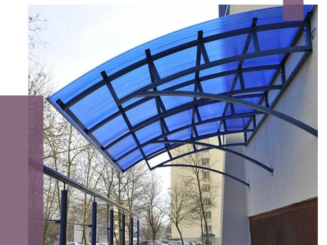 Козырьки из поликарбоната в Рассказове от 4290 руб. под ключ | ПРОЛЁТ-Рсз