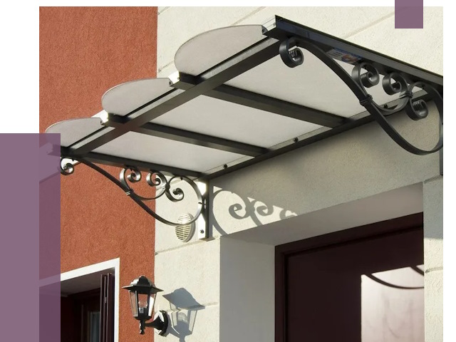 Односкатные козырьки в Рассказове от 8376 руб.  | ПРОЛЁТ-Рсз